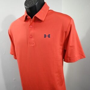 Under Armour Playoff Polo Mens Medium Red Performance Golf Shirt